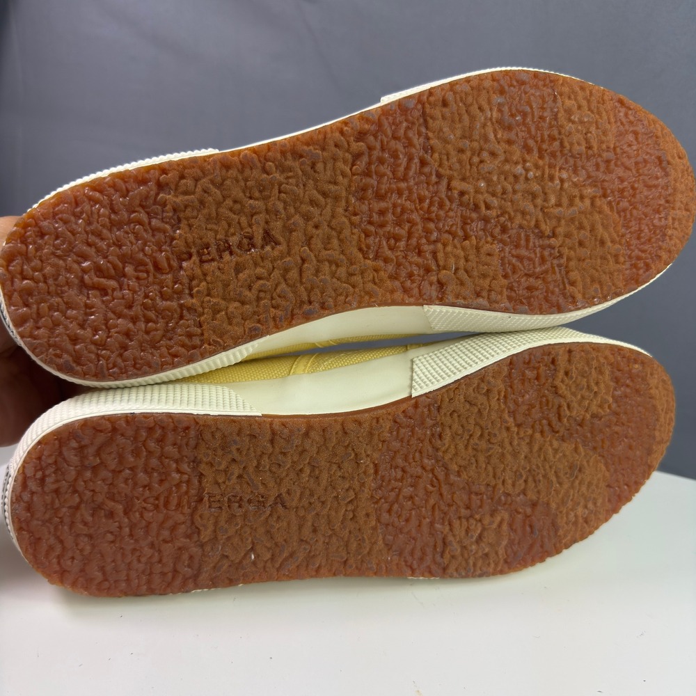 Superga 2750 Cotu Classic Sneakers Womens 9.5 Yellow Canvas Low Top Shoes - Picture 13 of 15